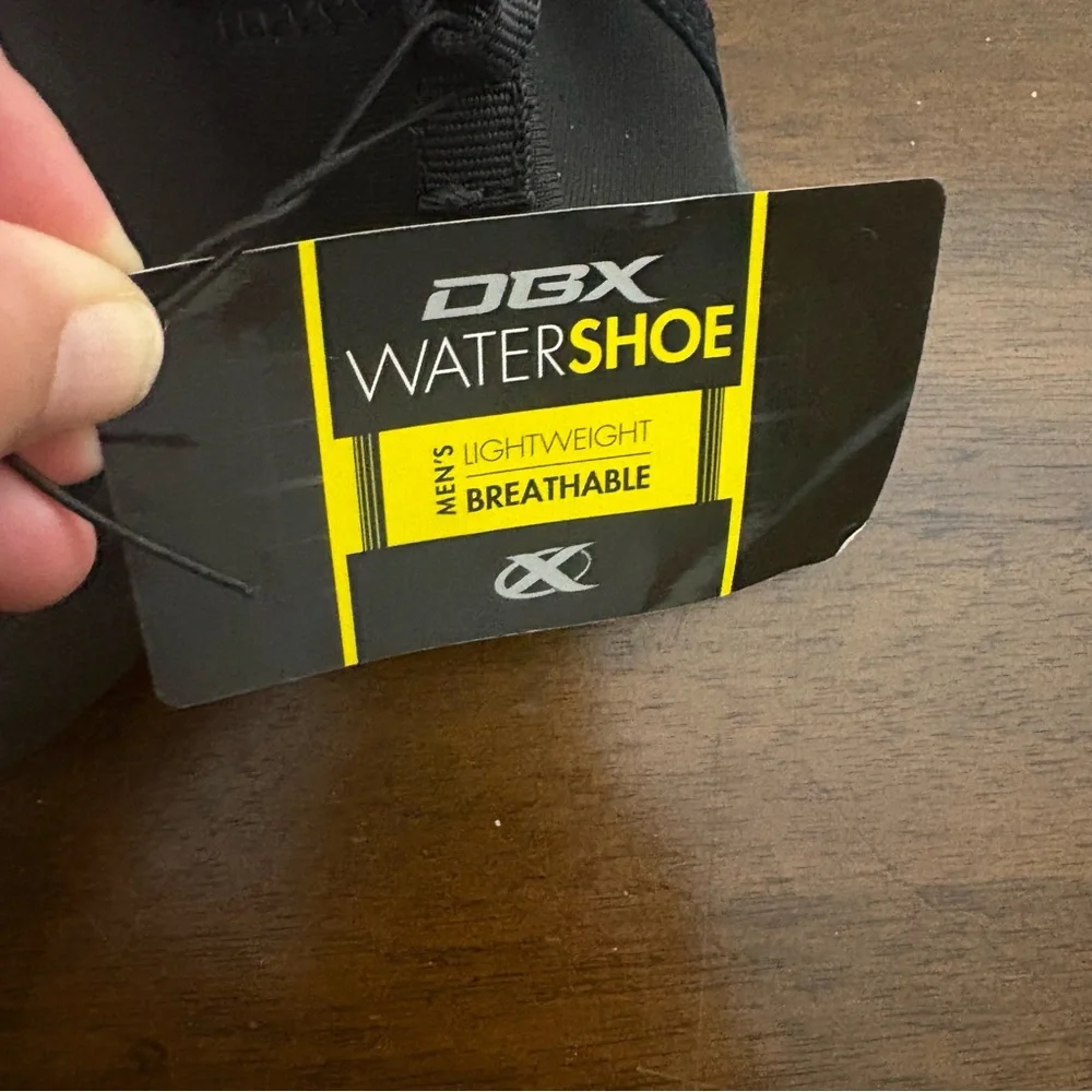 NWT DBX Men's 11 Black Slip-On Water Shoes Breathable vacation lake boating